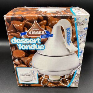 Hershey Kisses Dessert Fondue Set Chocolate Melting Pot Silver
